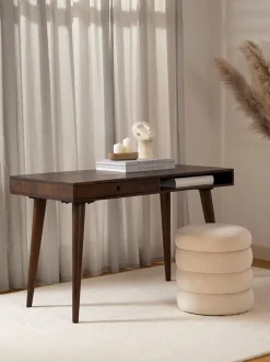 Scrivania Con Cassetto In Legno Massiccio Tova