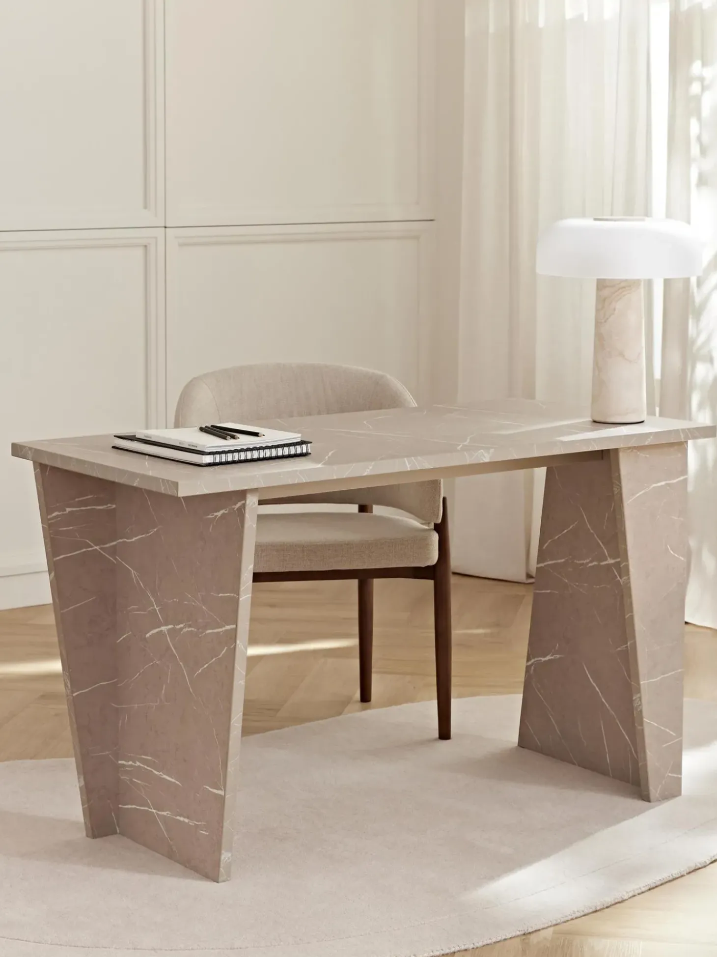 Scrivania Effetto Travertino Liam