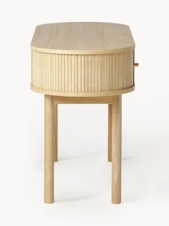 Scrivania In Legno Con Frontale A Scanalato Calary