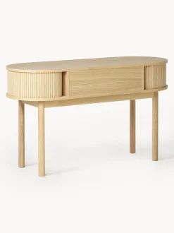 Scrivania In Legno Con Frontale A Scanalato Calary