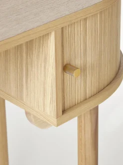 Scrivania In Legno Con Frontale A Scanalato Calary