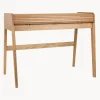 Scrivania In Legno Con Piano Scanalato E Arrotolabile Barbier