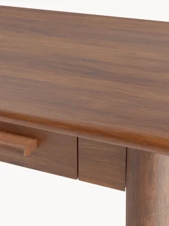 Scrivania Rettangolare In Legno Di Mango Con Cassetti Paul