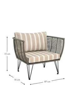 Sedia A Poltrona Intrecciata Da Giardino Mundo