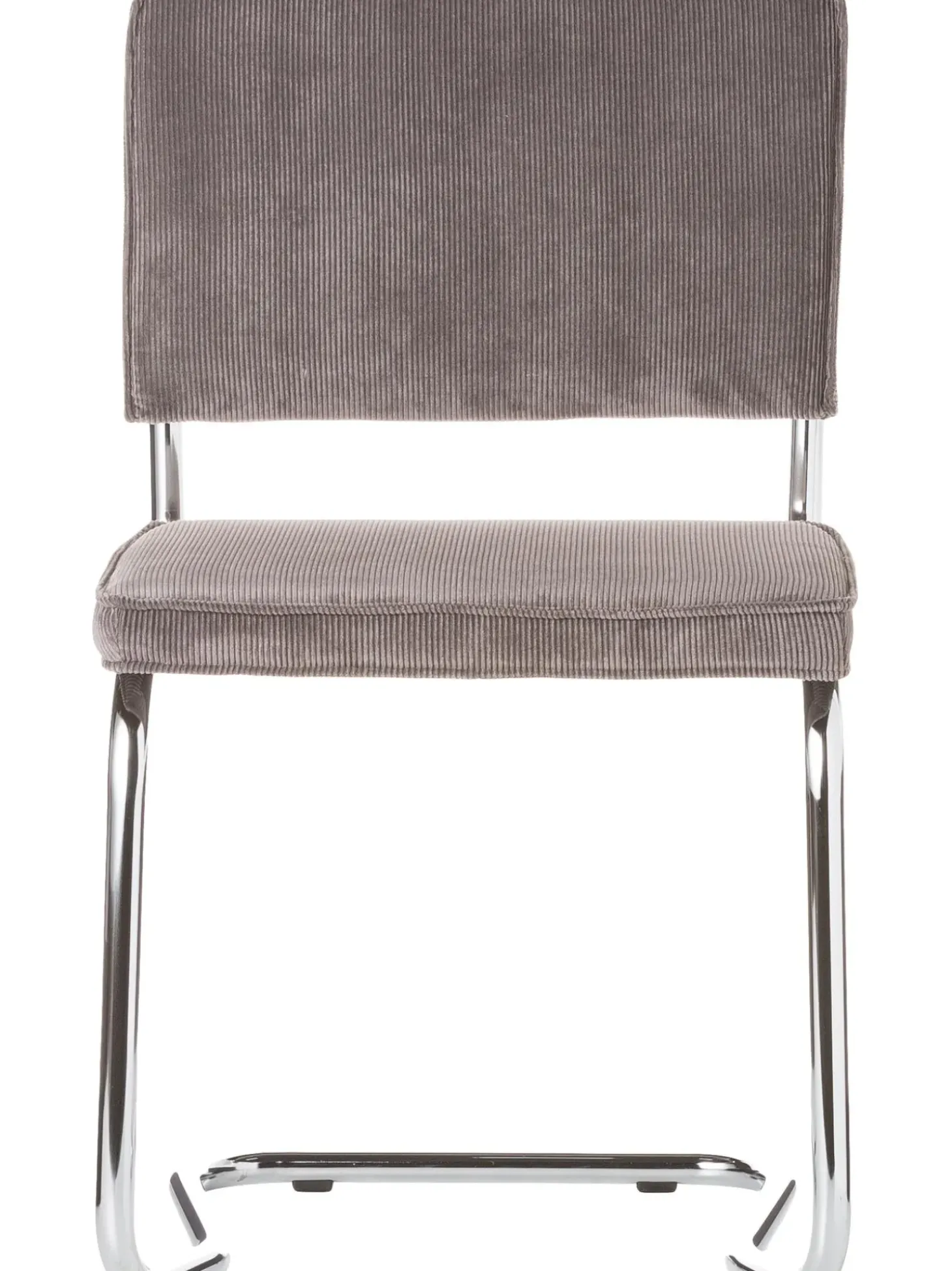 Sedia Cantilever In Velluto A Coste Kink