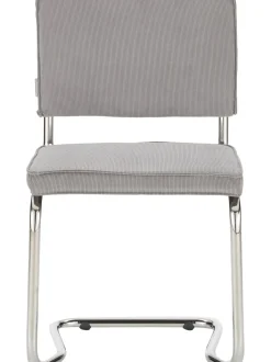 Sedia Cantilever In Velluto A Coste Kink