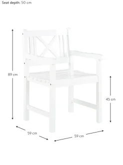 Sedia Con Braccioli Da Giardino In Legno Rosenborg