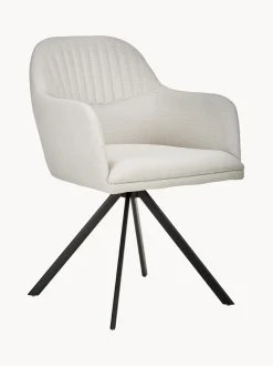 Sedia Con Braccioli Girevole Imbottita Lola