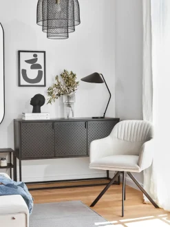 Sedia Con Braccioli Girevole Imbottita Lola