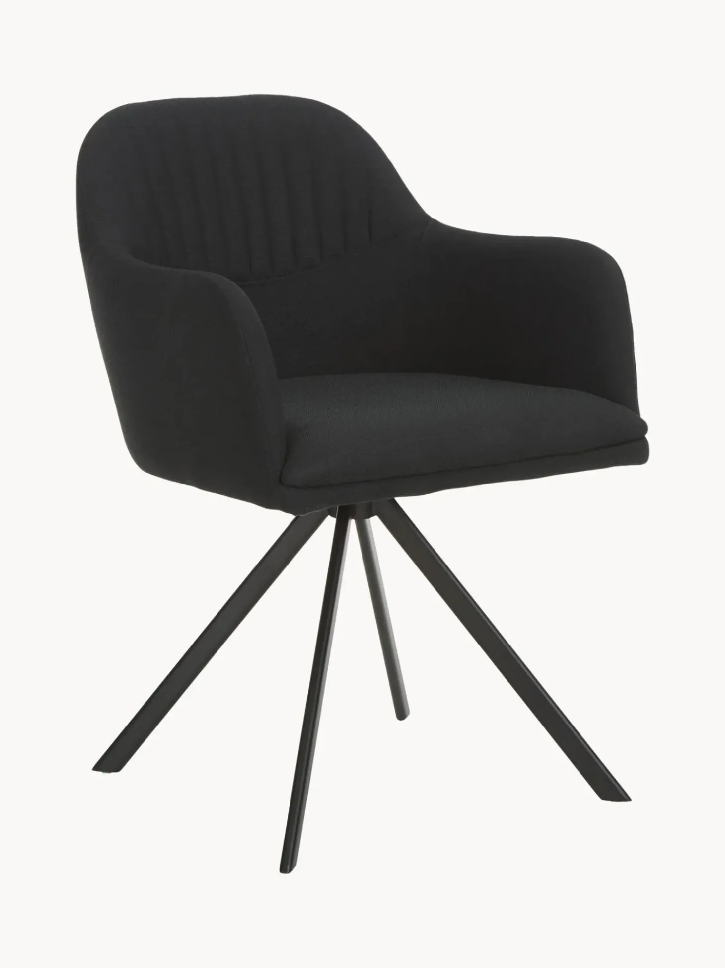 Sedia Con Braccioli Girevole Imbottita Lola