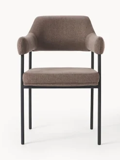 Sedia Con Braccioli Imbottita Zoe