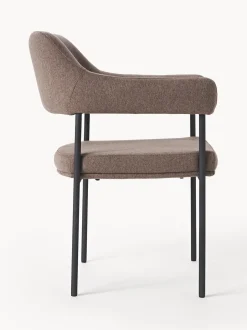 Sedia Con Braccioli Imbottita Zoe