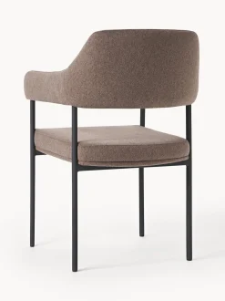 Sedia Con Braccioli Imbottita Zoe