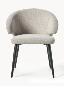 Sedia Con Braccioli In Boucle Celia