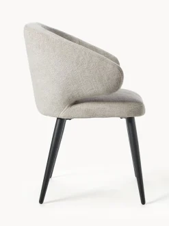 Sedia Con Braccioli In Boucle Celia