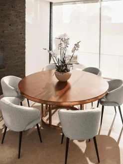 Sedia Con Braccioli In Boucle Celia