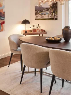 Sedia Con Braccioli In Boucle Celia