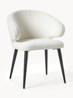 Sedia Con Braccioli In Boucle Celia