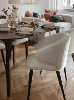 Sedia Con Braccioli In Boucle Celia