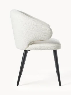 Sedia Con Braccioli In Boucle Celia