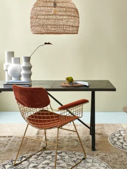 Sedia Con Braccioli In Metallo Wire