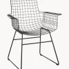 Sedia Con Braccioli In Metallo Wire