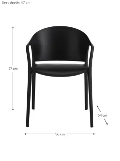 Sedia Con Braccioli In Plastica Monti 2 Pz