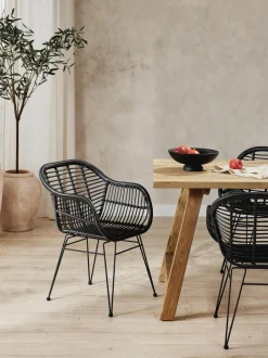 Sedia Con Braccioli In Polirattan Costa 2 Pz