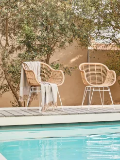 Sedia Con Braccioli In Polirattan Costa 2 Pz