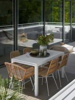 Sedia Con Braccioli In Polirattan Costa 2 Pz