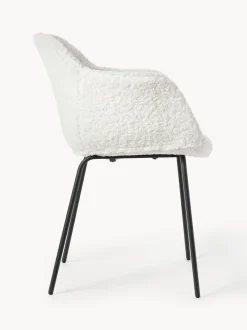 Sedia Con Braccioli In Tessuto Teddy Con Seduta Stretta Fiji