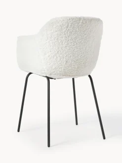 Sedia Con Braccioli In Tessuto Teddy Con Seduta Stretta Fiji