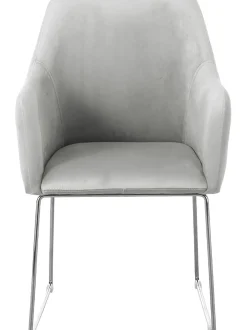 Sedia Con Braccioli In Velluto Isla