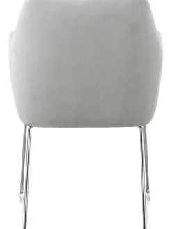 Sedia Con Braccioli In Velluto Isla