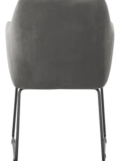 Sedia Con Braccioli In Velluto Isla