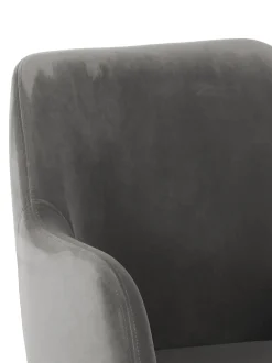 Sedia Con Braccioli In Velluto Isla