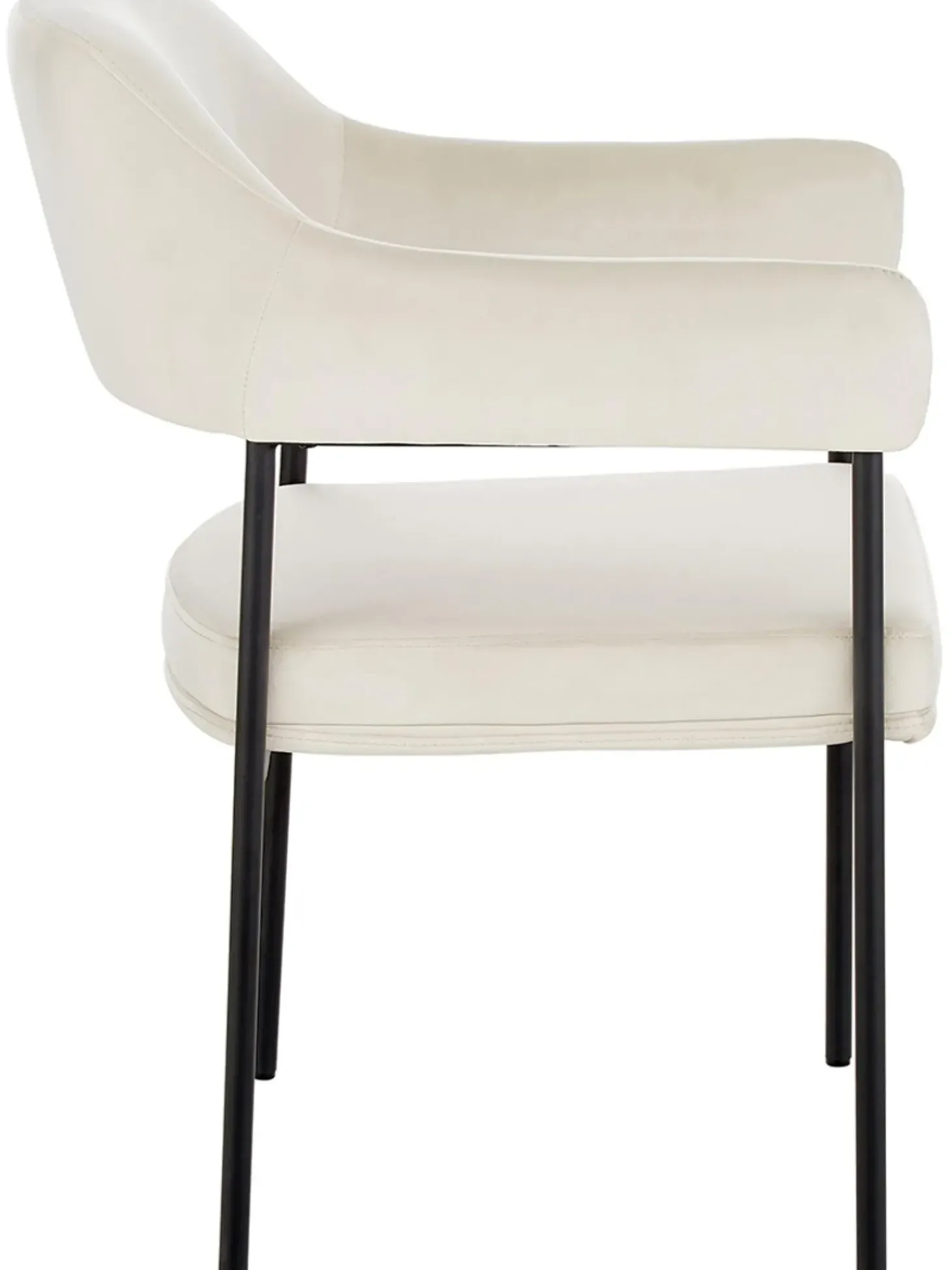 Sedia Con Braccioli In Velluto Zoe