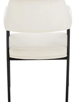 Sedia Con Braccioli In Velluto Zoe