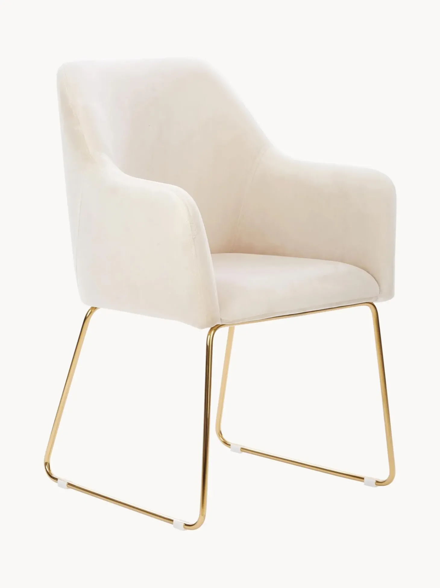 Sedia Con Braccioli In Velluto Isla