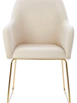 Sedia Con Braccioli In Velluto Isla