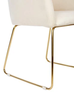 Sedia Con Braccioli In Velluto Isla