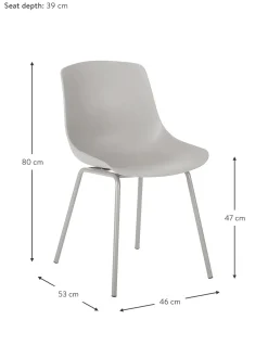 Sedia Con Gambe In Metallo Dave 2 Pz