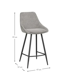 Sedia Da Bar Con Gambe In Metallo Sierra