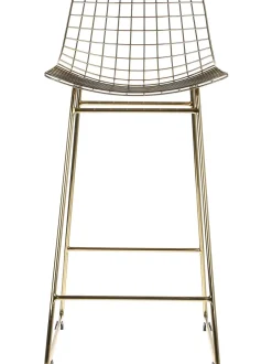 Sedia Da Bar In Metallo Wire 2 Pz