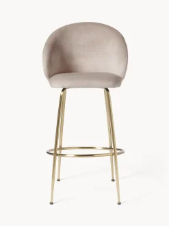 Sedia Da Bar In Velluto Luisa