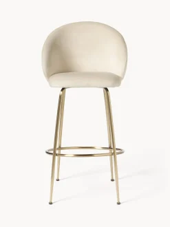 Sedia Da Bar In Velluto Luisa