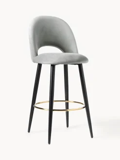 Sedia Da Bar In Velluto Rachel