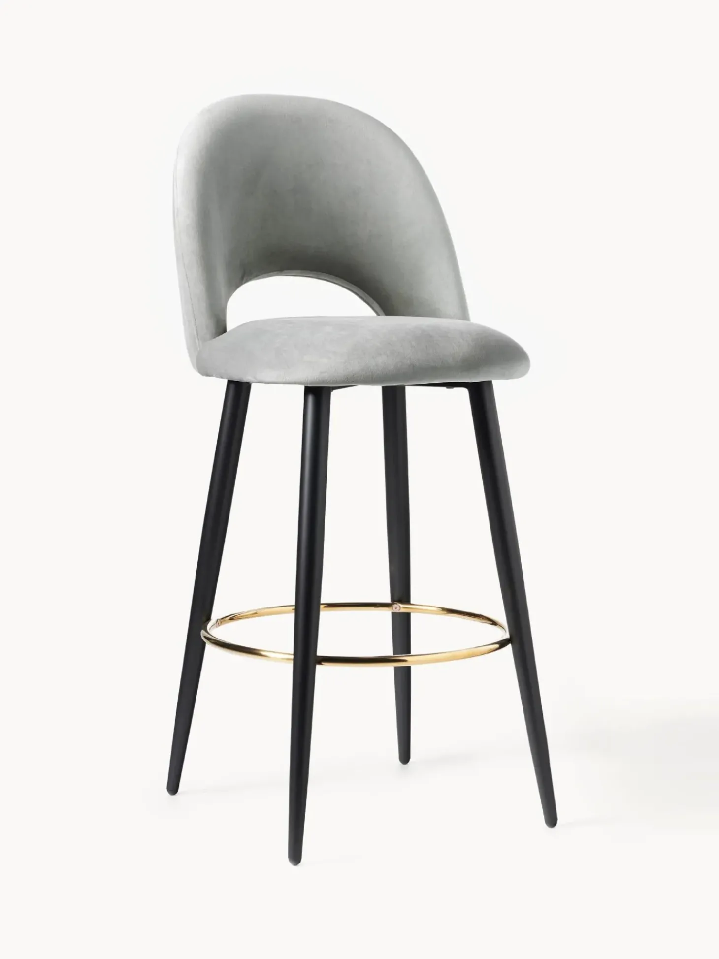 Sedia Da Bar In Velluto Rachel