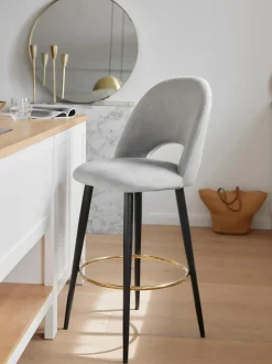 Sedia Da Bar In Velluto Rachel