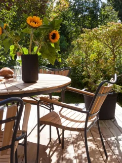 Sedia Da Giardino In Legno Con Braccioli Hard & Ellen